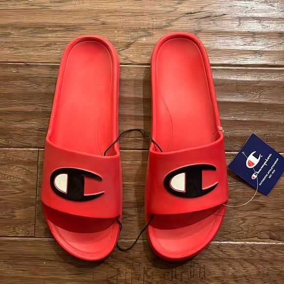 Champion Men’s The Takeover Red Slides Size 14 - Picture 1 of 6